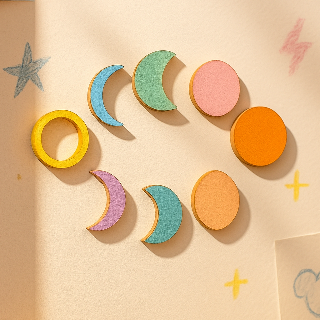 DIY MDF Moon Phases Cutout Set for Painting & Decor