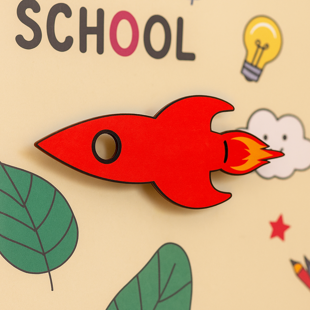 DIY MDF Rocket Cutout for Painting & Space Decor