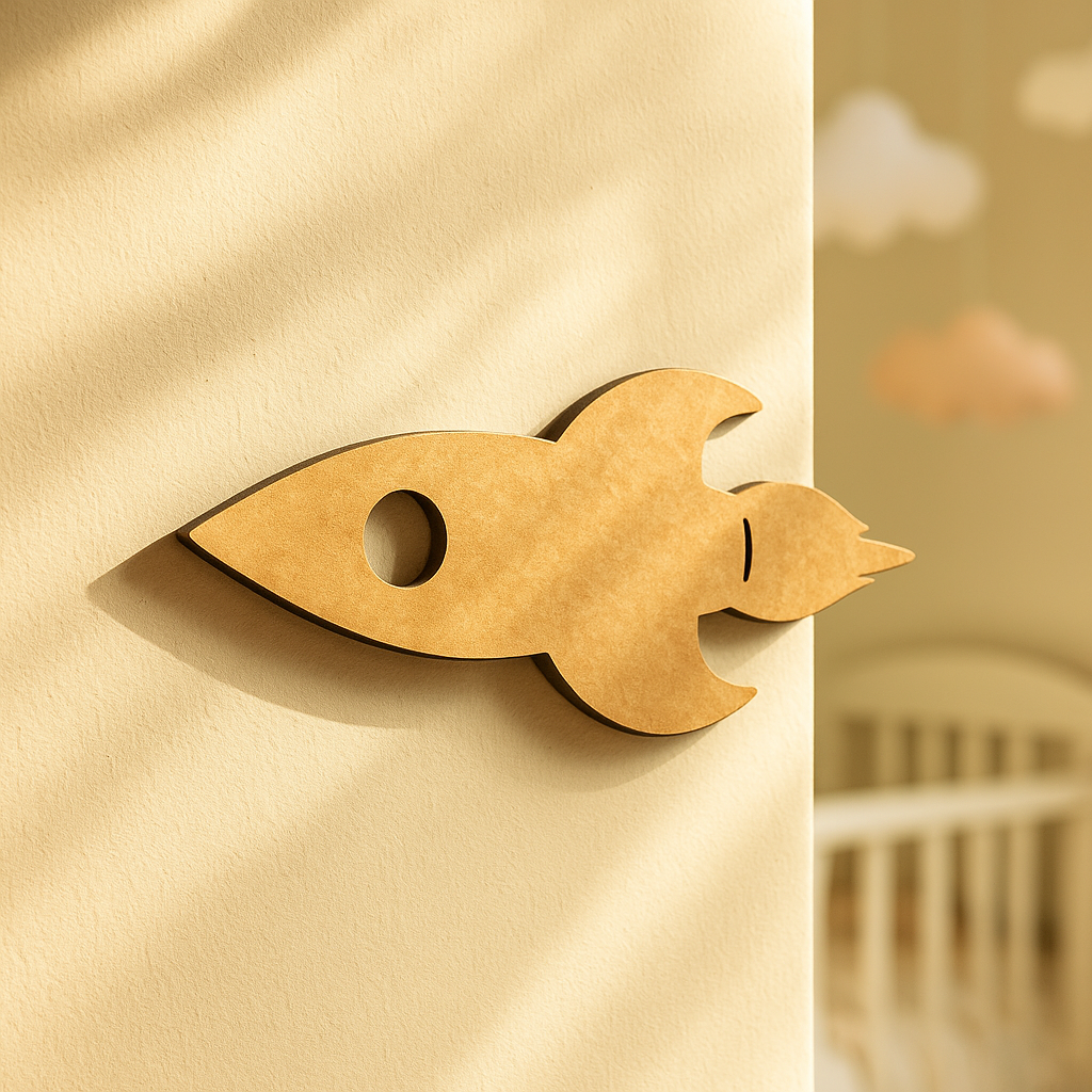 DIY MDF Rocket Cutout for Painting & Space Decor