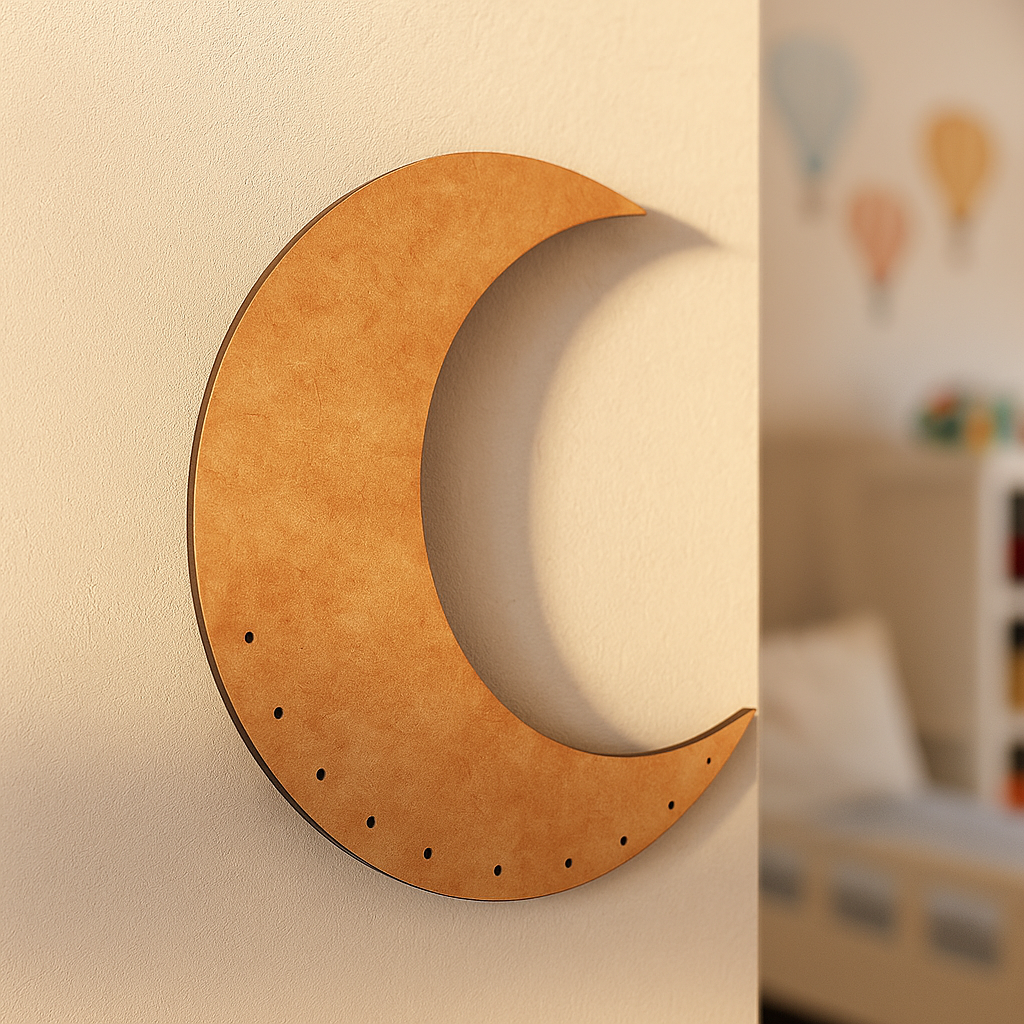 DIY MDF Crescent Moon Cutout for Painting & Decor