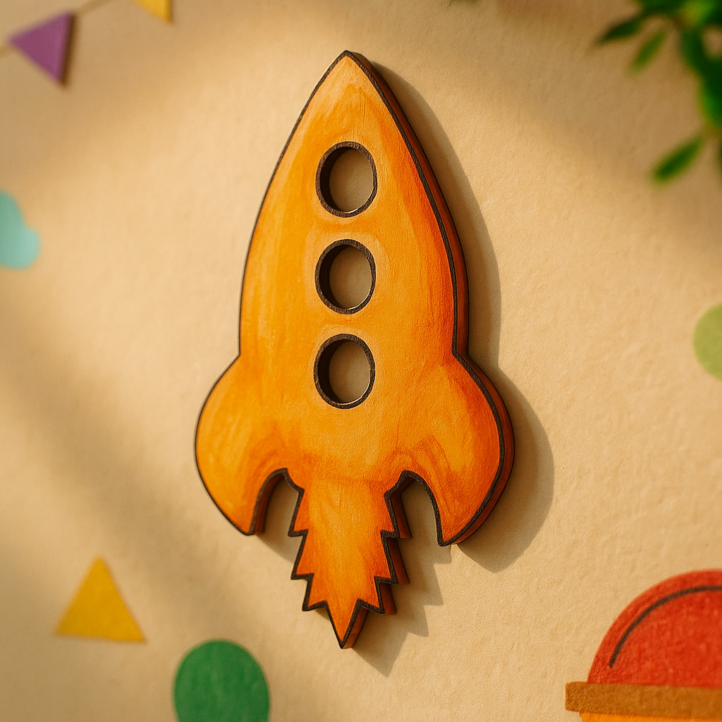 DIY MDF Rocket Cutout for Painting & Kids Decor