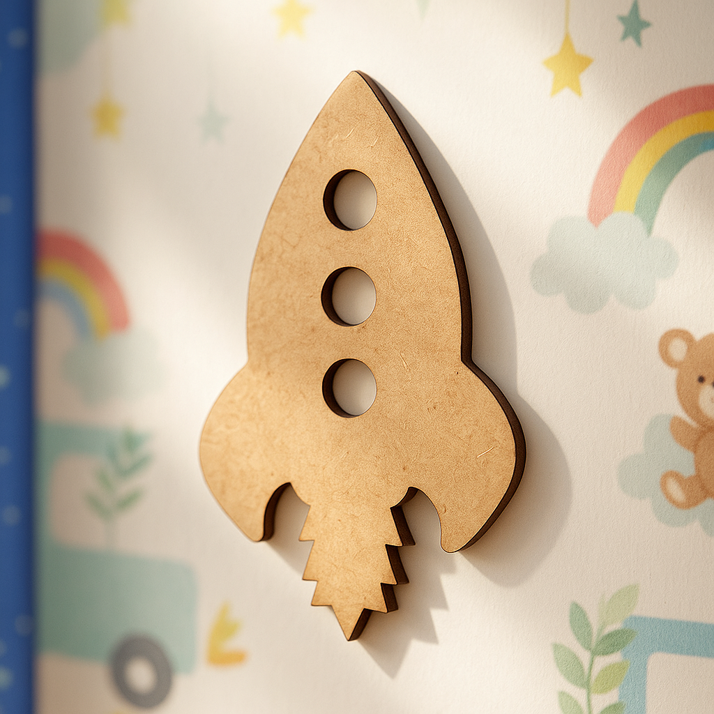 DIY MDF Rocket Cutout for Painting & Kids Decor