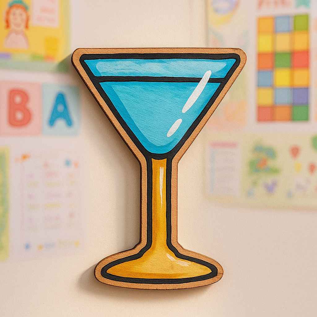 DIY MDF Wine Glass Shape Cutout for Painting, Craft & Home Decor