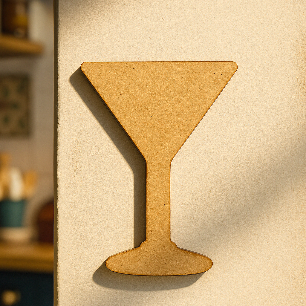 DIY MDF Wine Glass Shape Cutout for Painting, Craft & Home Decor