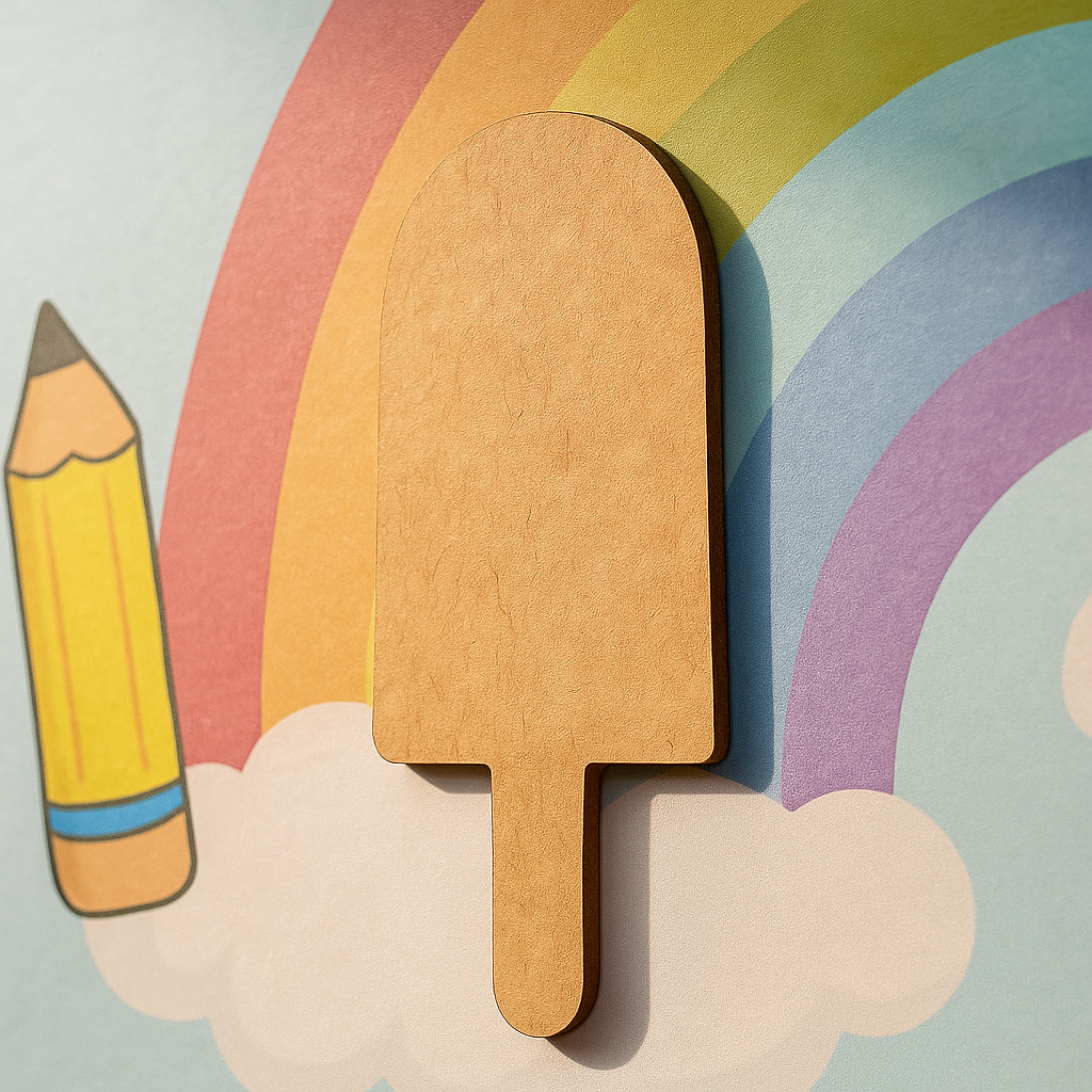 DIY MDF Ice Cream Shape Cutout for Painting, Craft & Home Decor