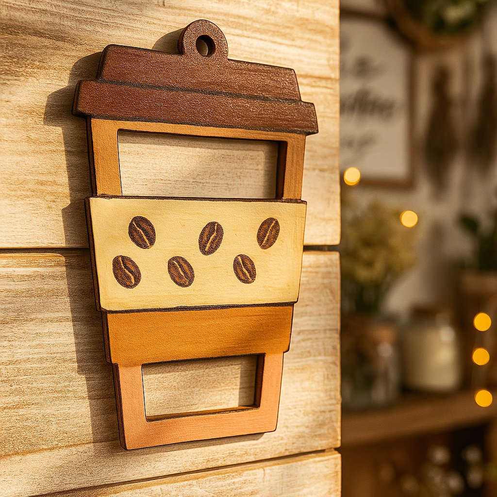 DIY MDF Takeaway Coffee Cup Cutout for Painting, Craft & Wall Decor