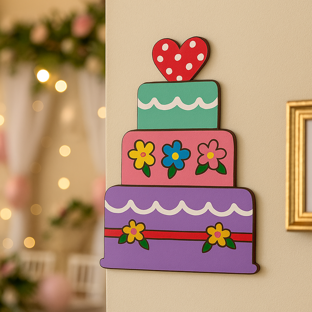 DIY MDF Tier Cake Shape Cutout for Painting, Craft & Party Decor