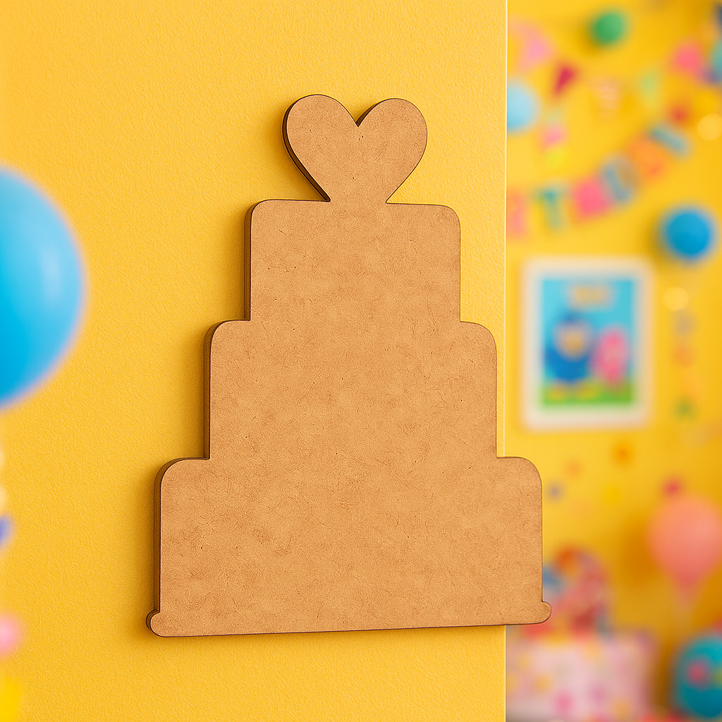 DIY MDF Tier Cake Shape Cutout for Painting, Craft & Party Decor