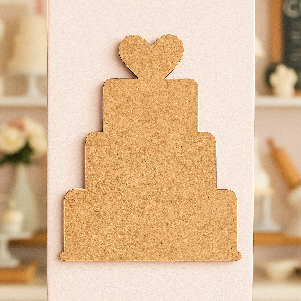 DIY MDF Tier Cake Shape Cutout for Painting, Craft & Party Decor