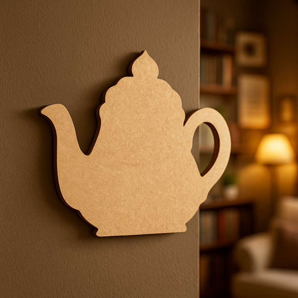 DIY MDF Teapot Shape Cutout for Painting, Craft & Home Decor