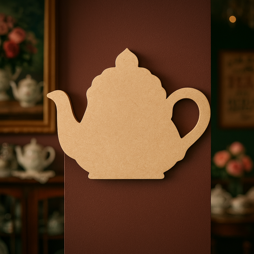 DIY MDF Teapot Shape Cutout for Painting, Craft & Home Decor