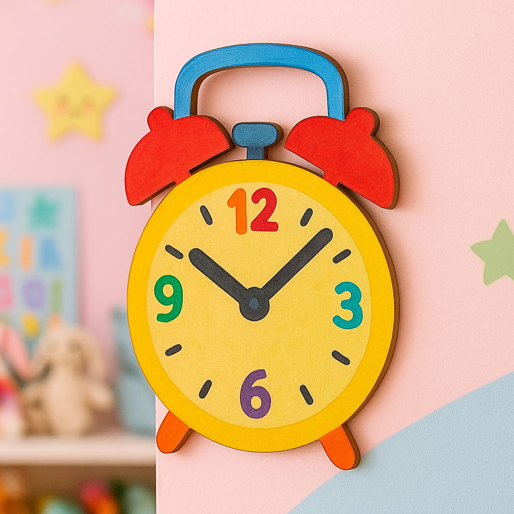 DIY MDF Alarm Clock Shape Cutout for Painting, Craft & Wall Decor