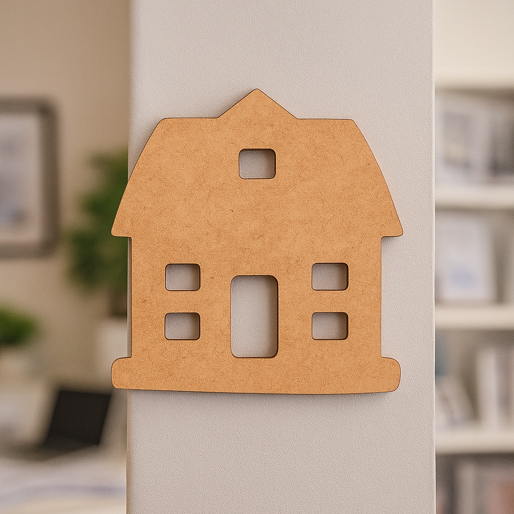 DIY MDF House Cutout Board for Painting & Craft Projects
