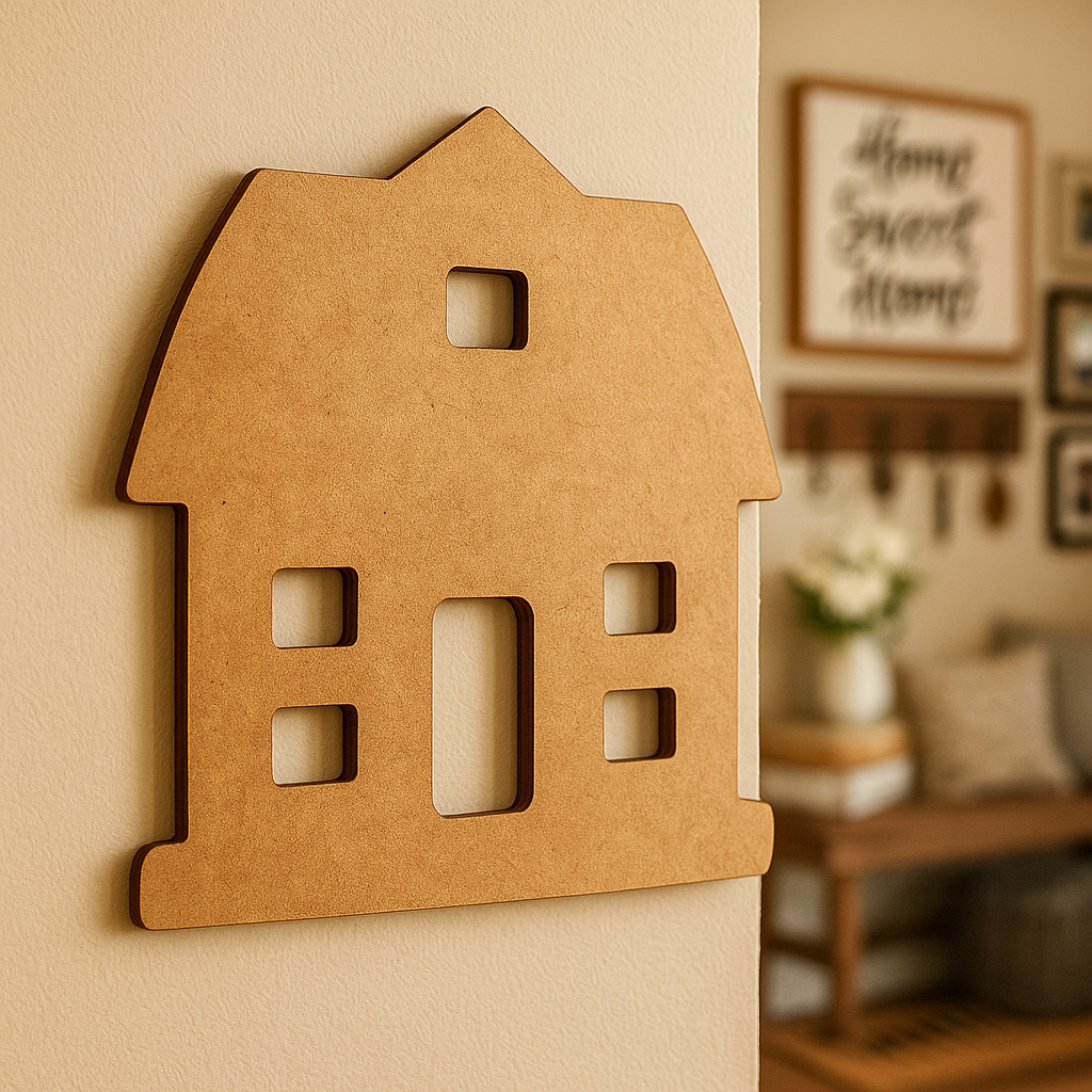 DIY MDF House Cutout Board for Painting & Craft Projects