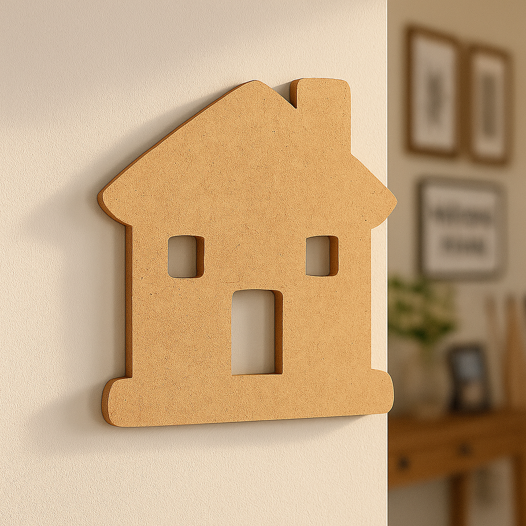 DIY MDF House Cutout for Painting, Art & Home Decor