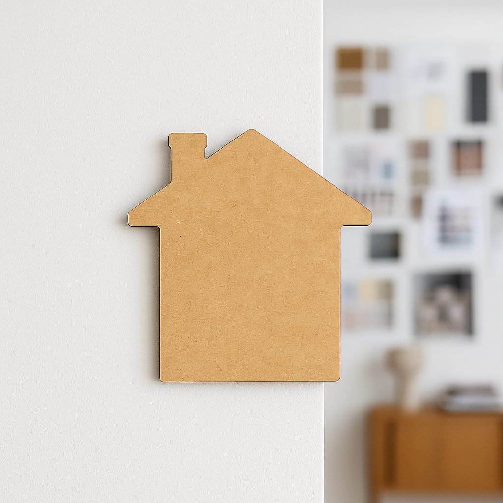 DIY MDF House Cutout Board for Painting & Craft Decor