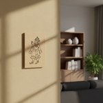 Traditional painting design printed on MDF board for DIY art and craft projects, hanging on wall