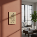 Traditional painting design printed on MDF board for DIY art and craft projects, hanging on wall