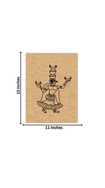 Rajasthani folk dancer MDF board for DIY painting with size