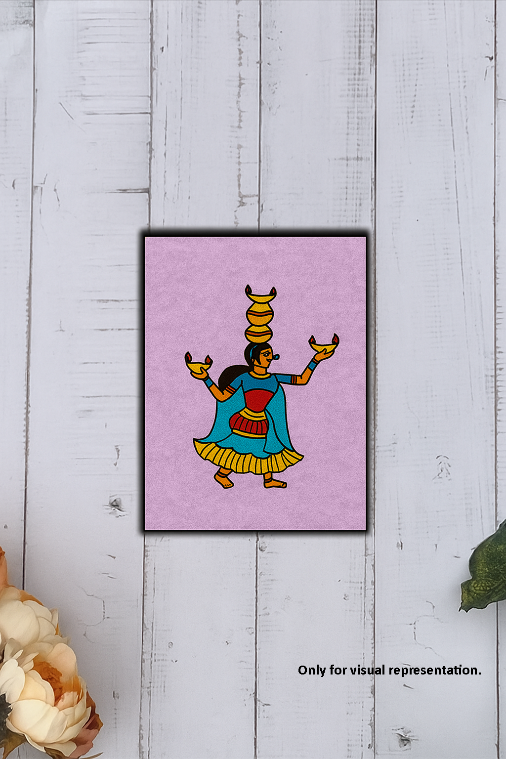 Rajasthani folk dancer MDF board for DIY painting