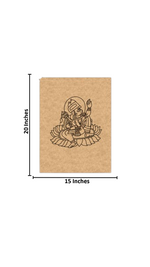 Lord Hanuman sitting on lotus MDF board for DIY painting with size