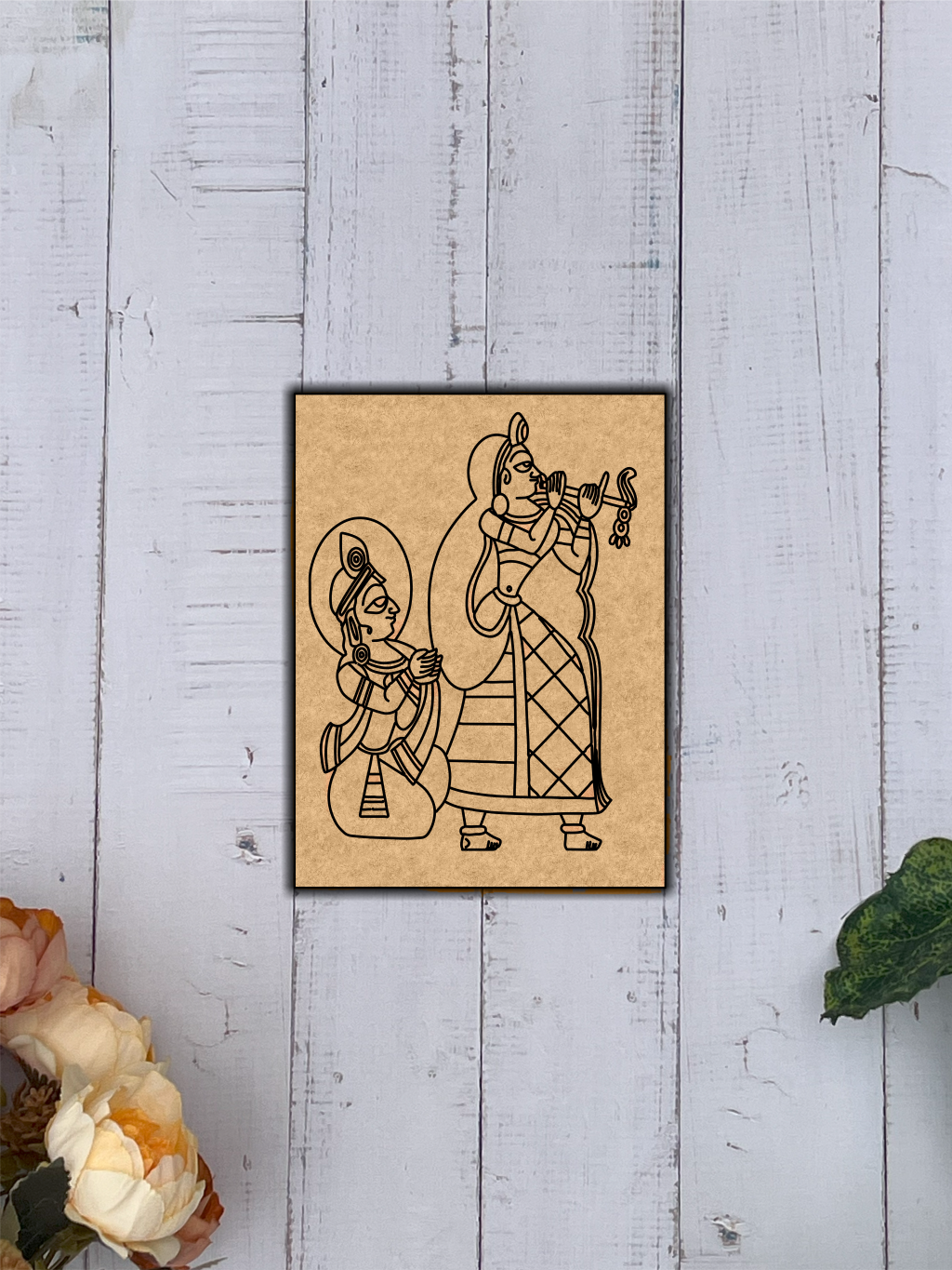 Radha Krishna MDF board for DIY painting