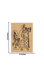 Radha Krishna MDF board for DIY painting with size