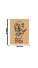 Religious painting MDF craft base for pooja room décor with size