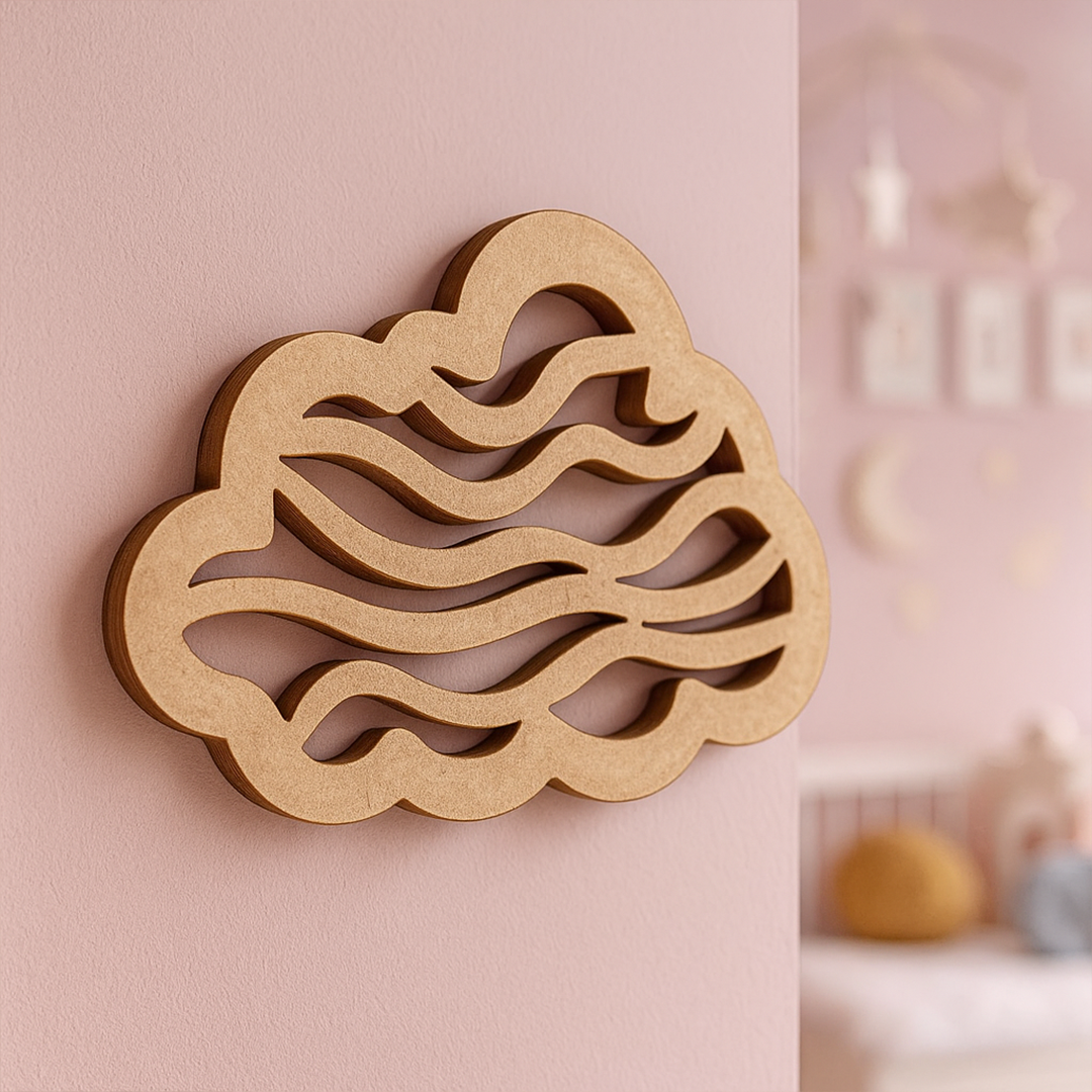 DIY MDF Cloud Cutout for Painting, Kids Decor & Craft