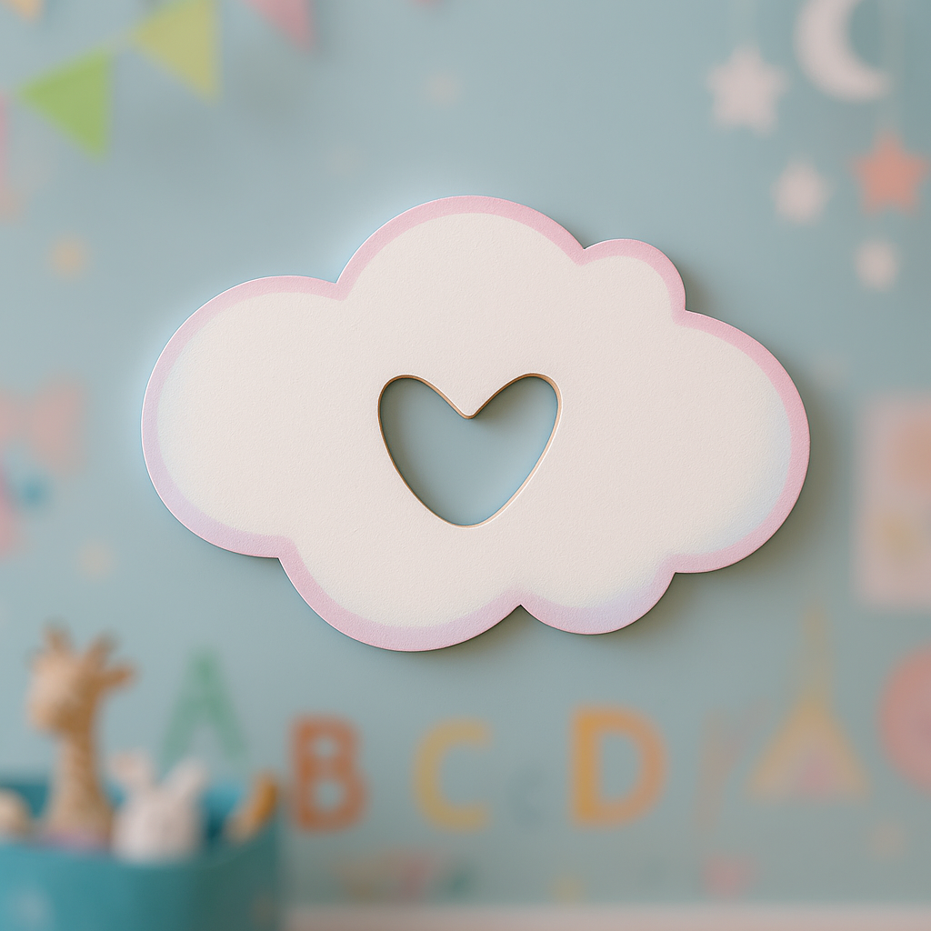 DIY MDF Cloud Heart Cutout for Painting & Wall Decor