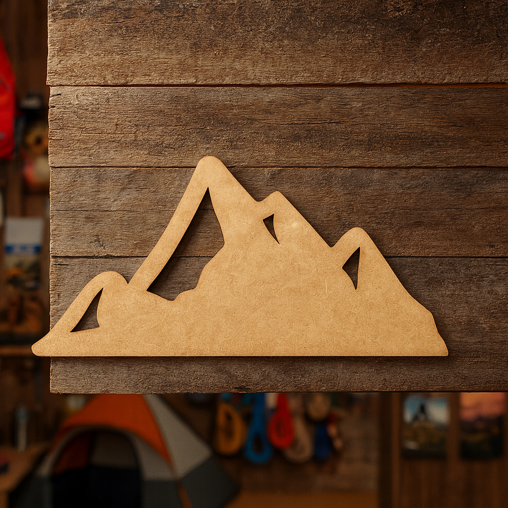 DIY MDF Mountain Silhouette Cutout for Painting & Decor