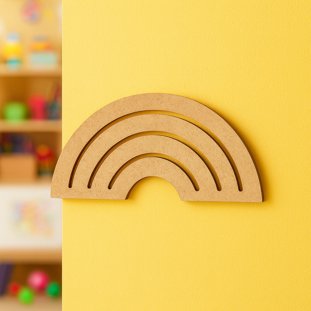 DIY MDF Rainbow Cutout for Painting, Kids & Nursery Decor