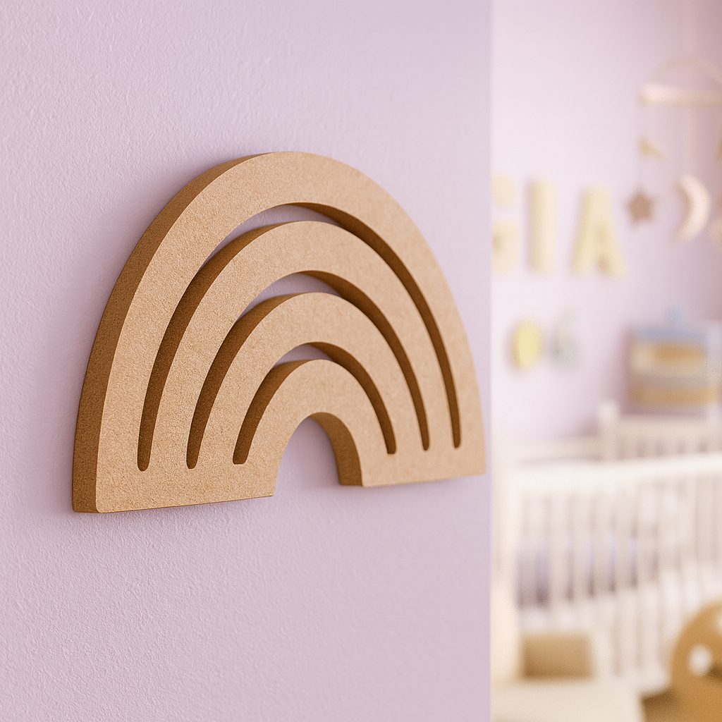DIY MDF Rainbow Cutout for Painting, Kids & Nursery Decor