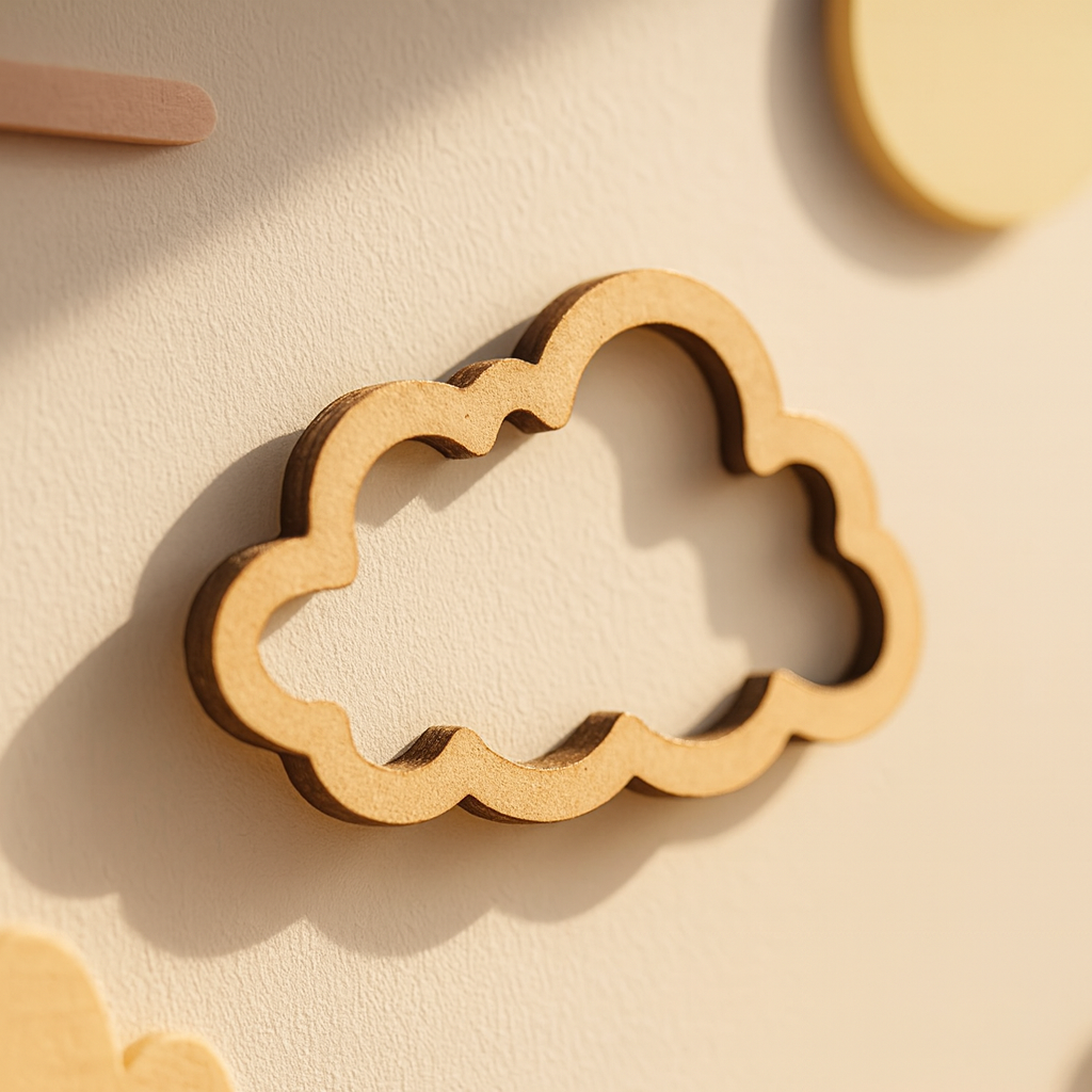DIY MDF Cloud Outline Cutout for Painting & Nursery Decor