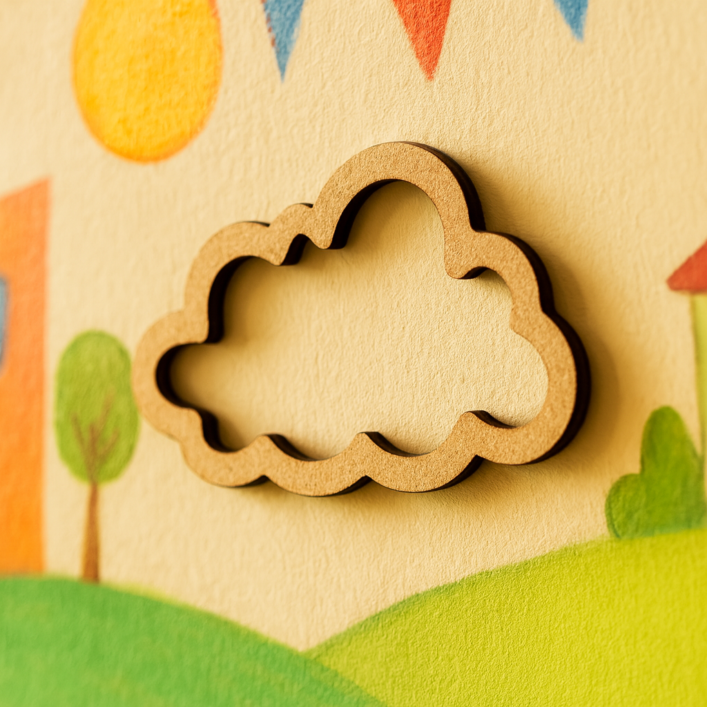 DIY MDF Cloud Outline Cutout for Painting & Nursery Decor