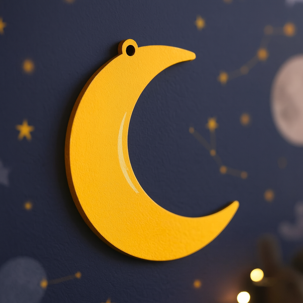 DIY MDF Crescent Moon Cutout for Nursery & Wall Decor