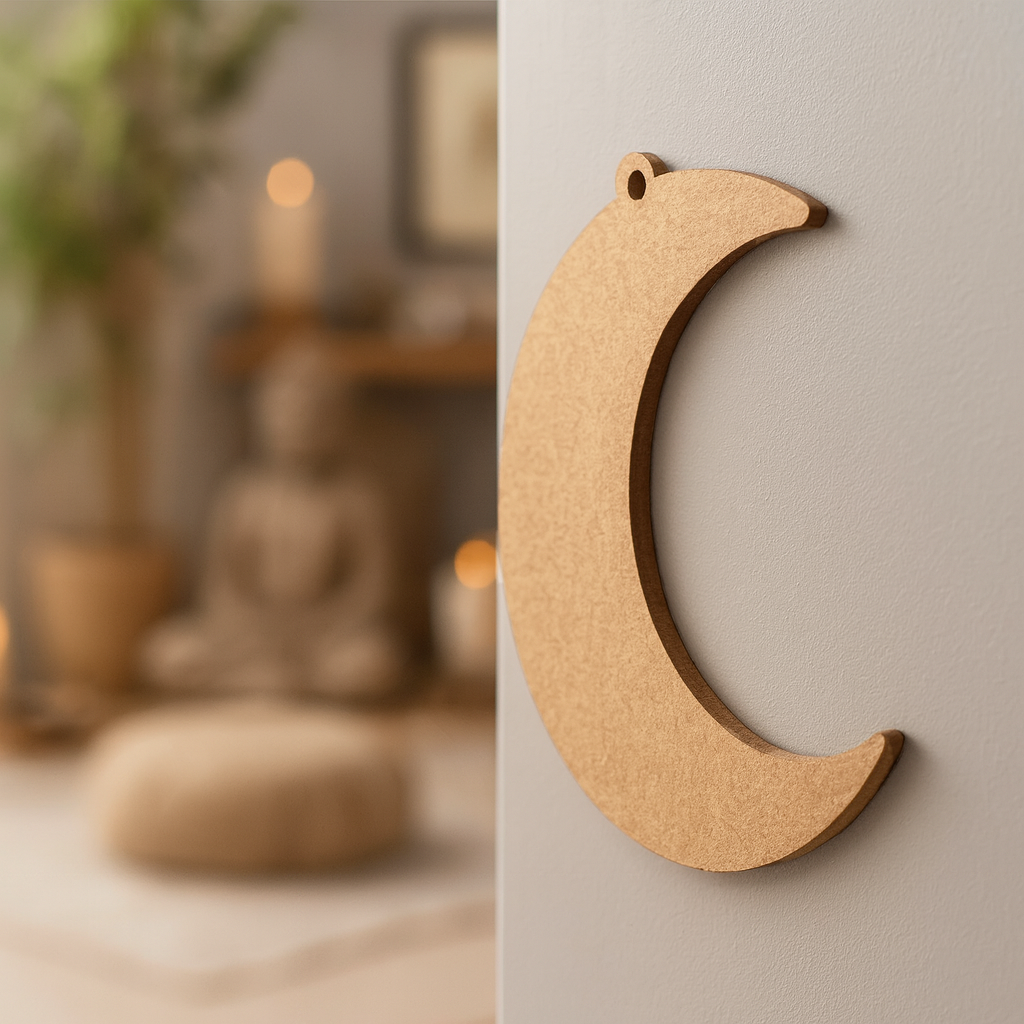 DIY MDF Crescent Moon Cutout for Nursery & Wall Decor