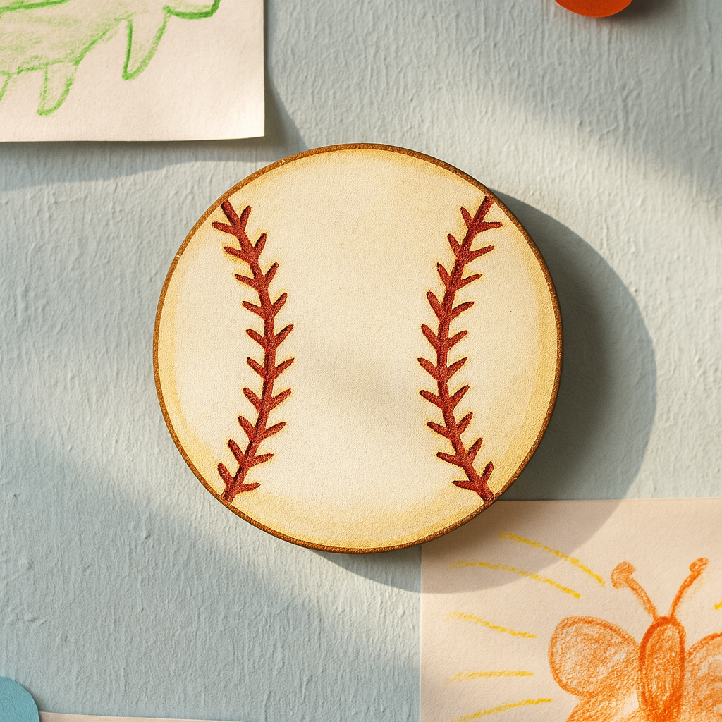 DIY MDF Baseball Cutout for Sports & Kids Room Decor