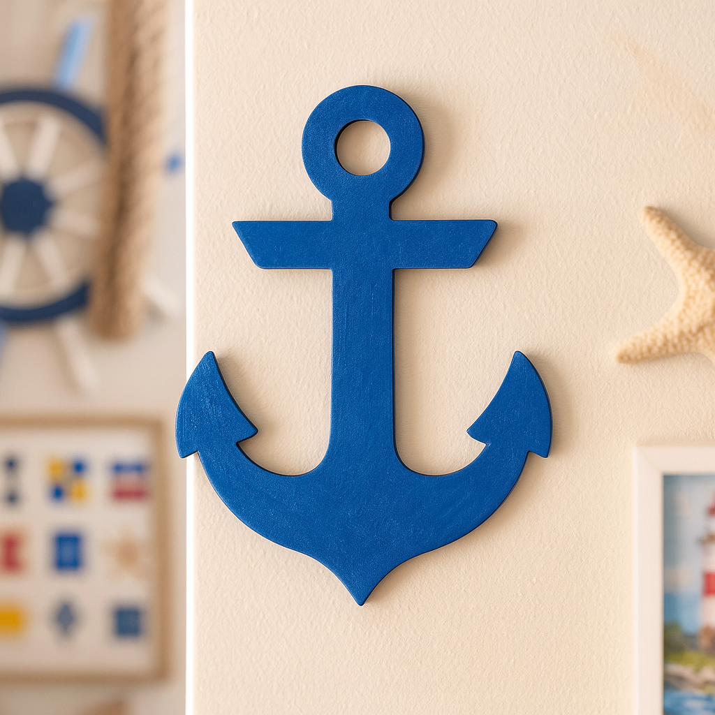 DIY MDF Anchor Cutout for Nautical Wall Decor Crafts