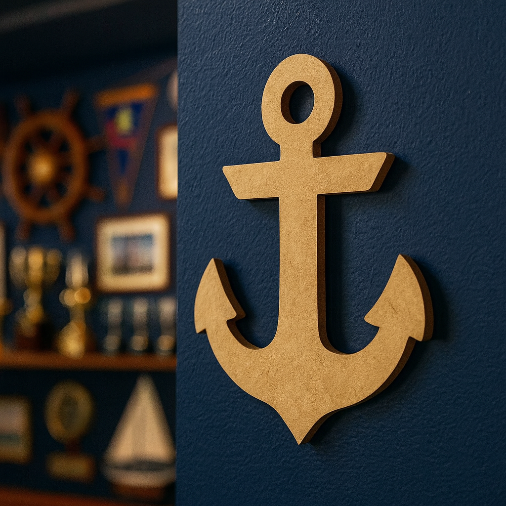 DIY MDF Anchor Cutout for Nautical Wall Decor Crafts