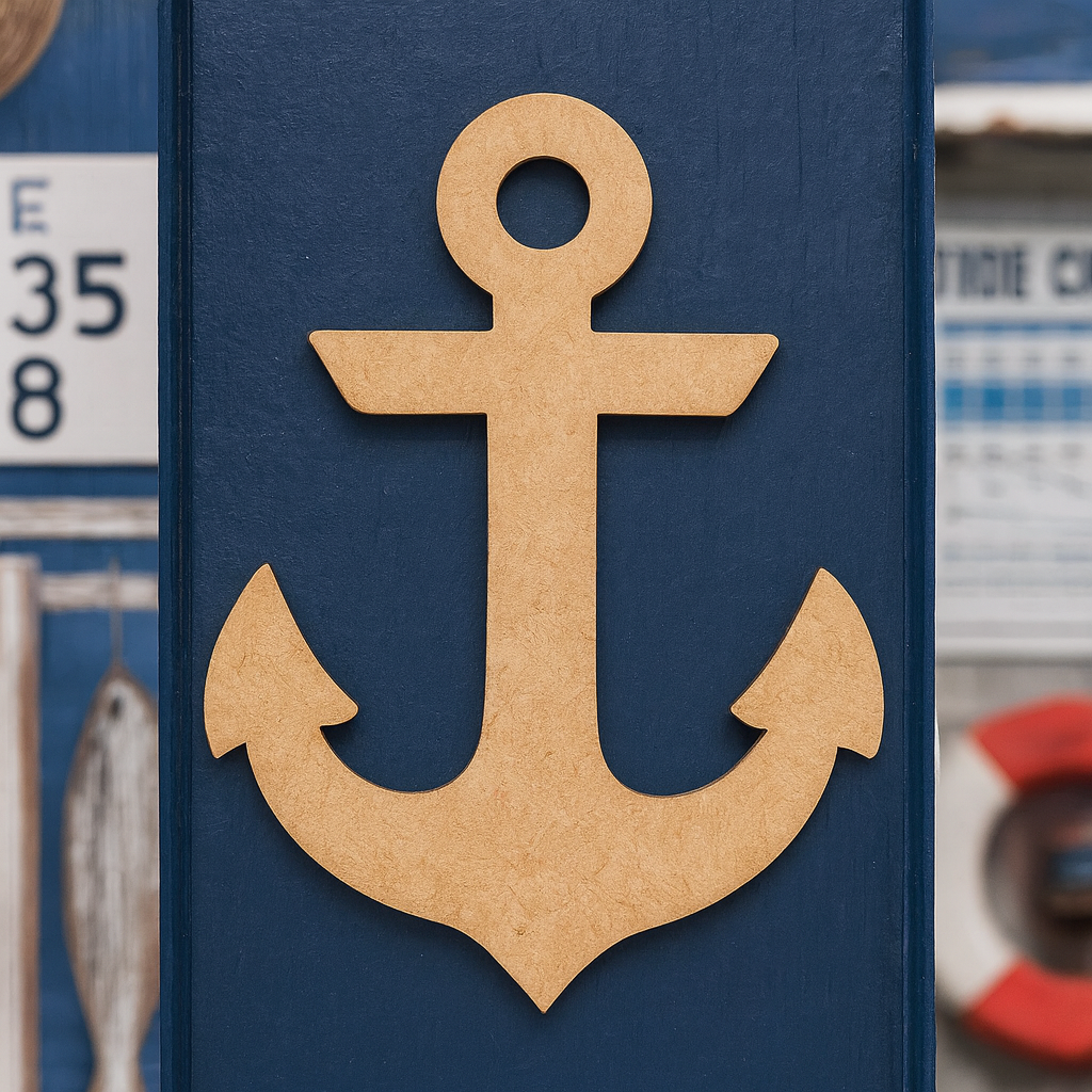 DIY MDF Anchor Cutout for Nautical Wall Decor Crafts