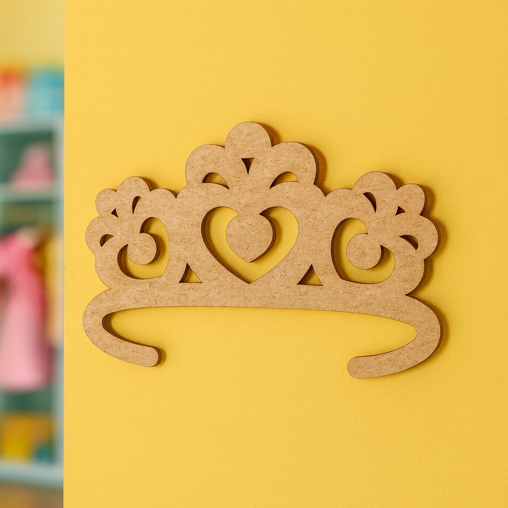 DIY MDF Decorative Crown Cutout for Craft & Home Decor