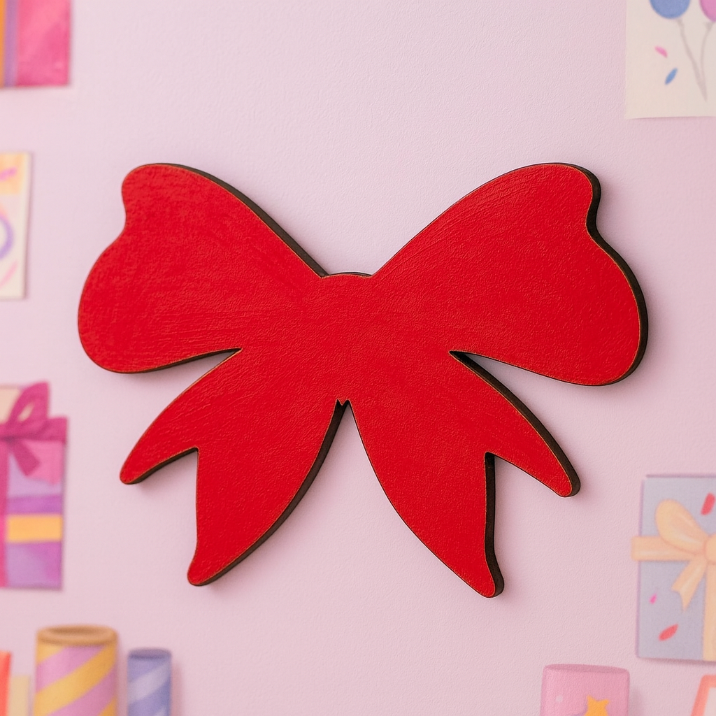 DIY MDF Bow Cutout for Craft, Painting & Home Decor