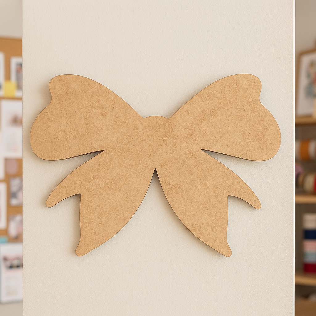 DIY MDF Bow Cutout for Craft, Painting & Home Decor