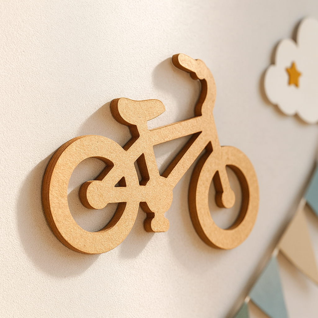 DIY MDF Bicycle Cutout for Craft, Painting & Decor