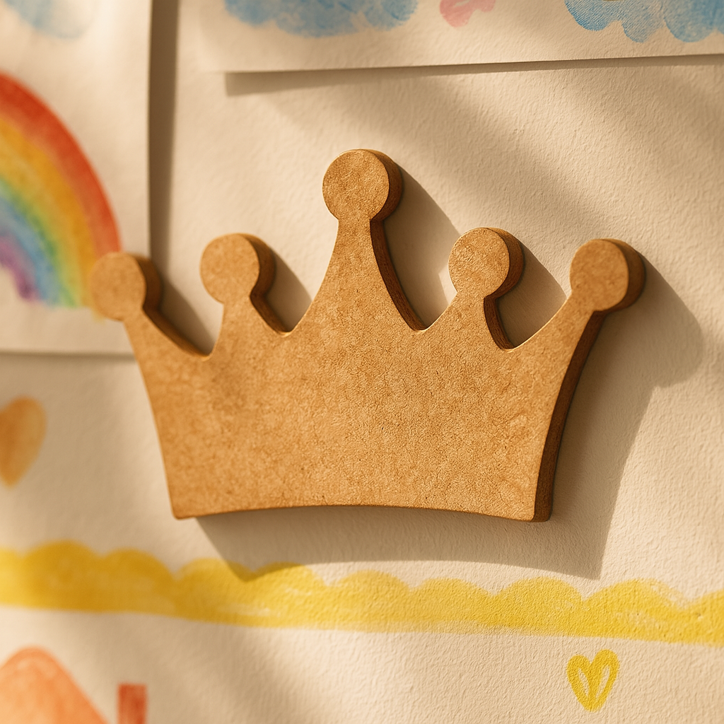DIY MDF Crown Cutout for Craft, Painting & Decor