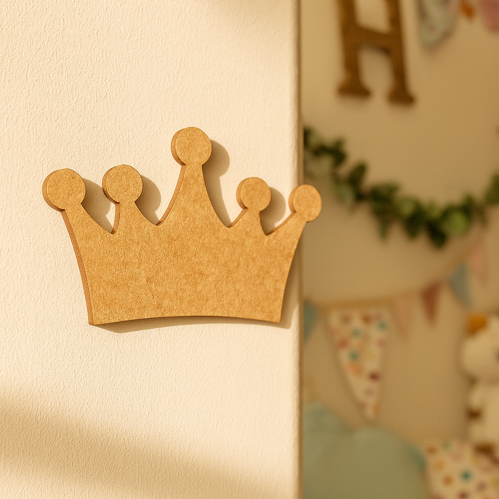 DIY MDF Crown Cutout for Craft, Painting & Decor