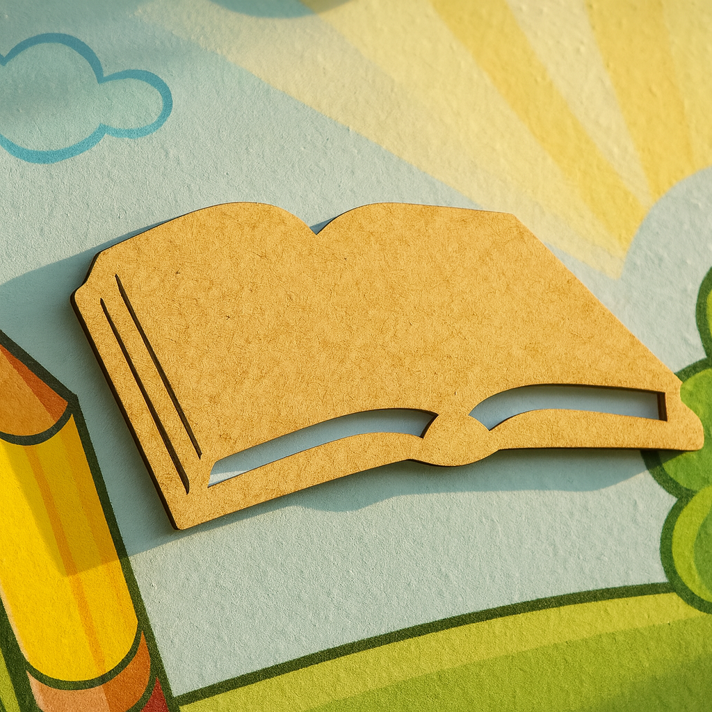 DIY MDF Open Book Cutout for Craft, Painting & Decor