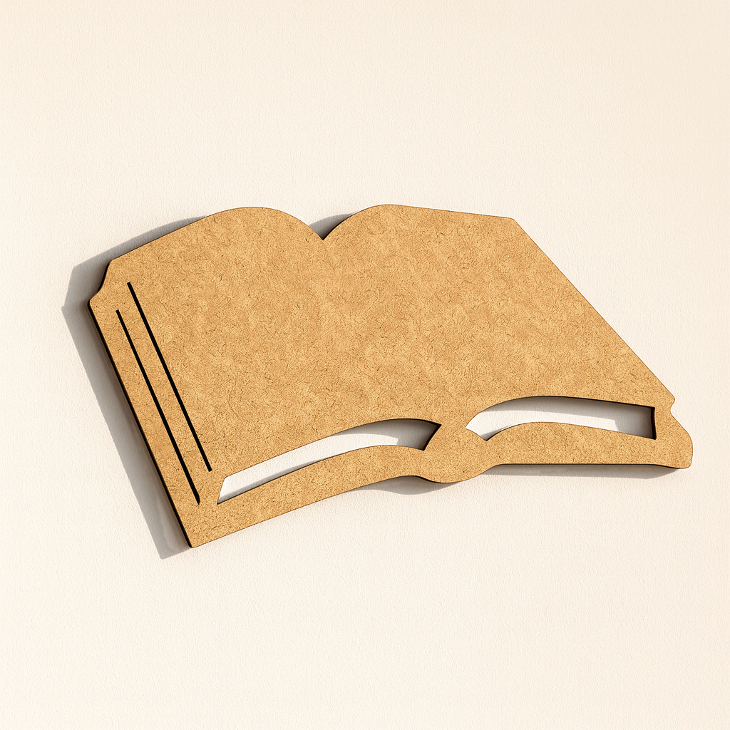 DIY MDF Open Book Cutout for Craft, Painting & Decor