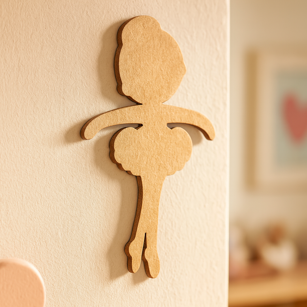 DIY MDF Ballerina Cutout for Craft, Painting & Decor